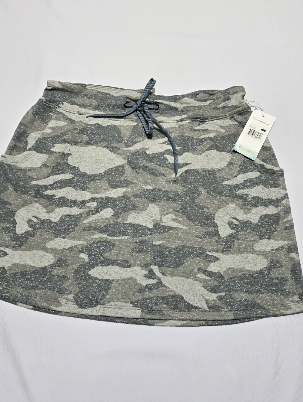 NWT Balance Collection Gray Camo Mini Skirt